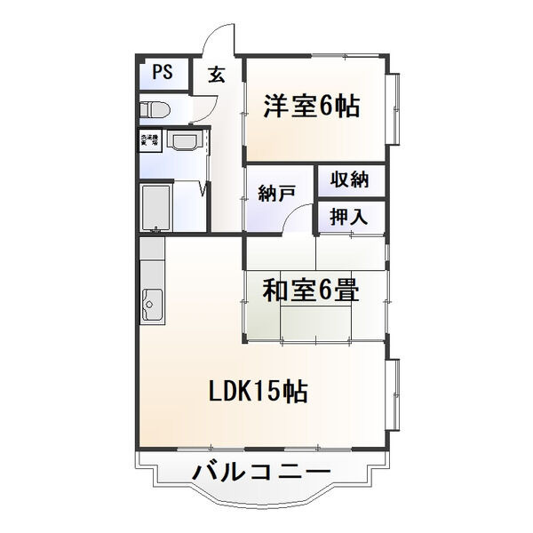 リヴァージュ北島の間取り