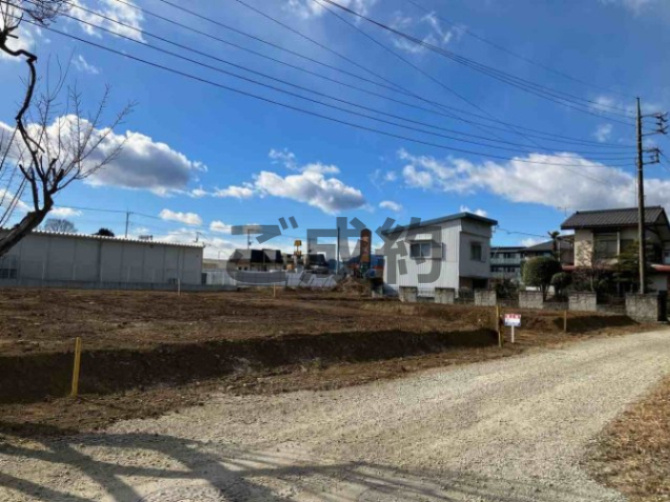 安中市郷原の売地の前面道路含む現地写真