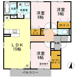 【間取り】 | グレイスヒルズ蔵王　Ｃ