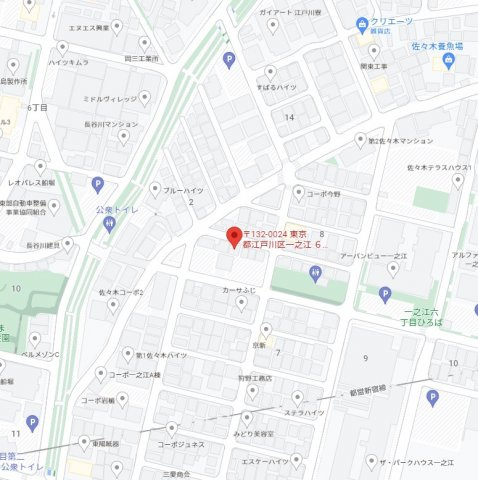 ラプソ一之江の地図
