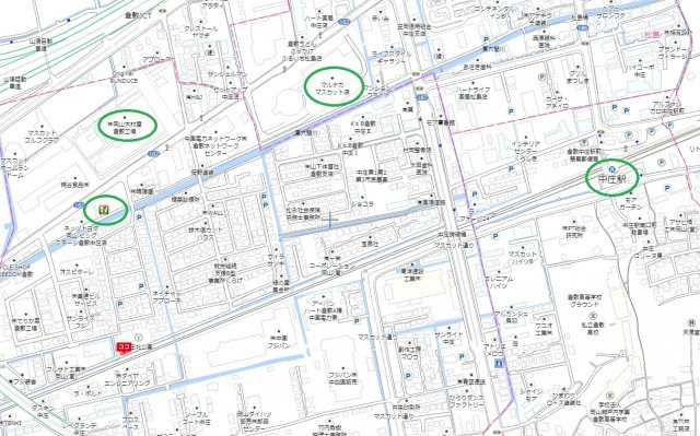 サニーコート中庄の地図