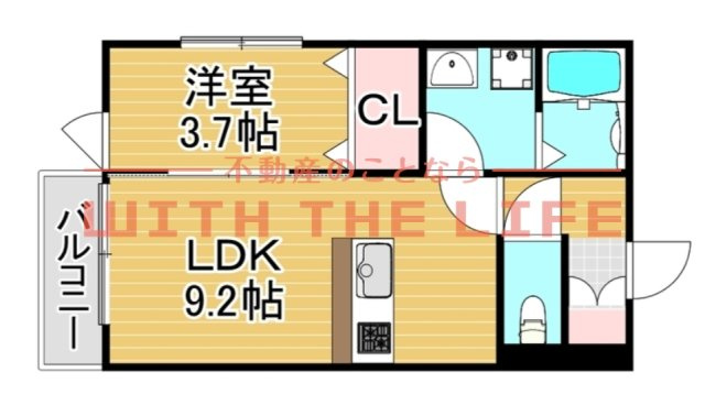アシスト久留米西町【10,000円キャッシュバック対象物件の間取り