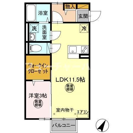 パルコートＭ　Ｂの間取り