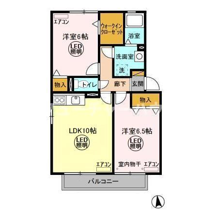 ＲＯＹＡＬ　ＧＡＲＤＥＮ　ＣＡＳＡＨＡＲＡ　Ｇの間取り