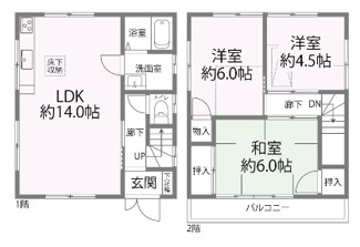 【間取り】 | 尼崎市昭和通 | 新婚様からファミリー様まで幅広くお勧めの間取りです！