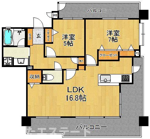【間取り】 | エイルマンション博多駅ゼオン