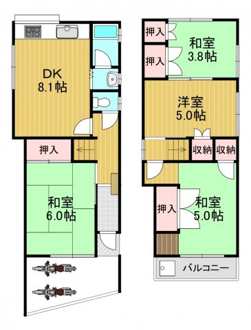 春木町貸家の間取り