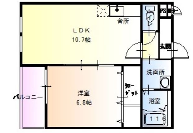 フジパレスリーリエ石津の間取り