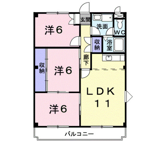 ブルージュ名和の間取り