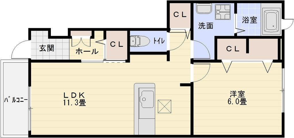 エレガンテフィオーレの間取り