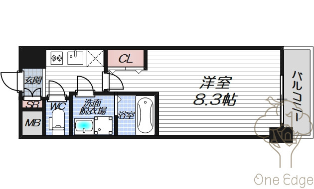 エスリード大阪グランゲートの間取り