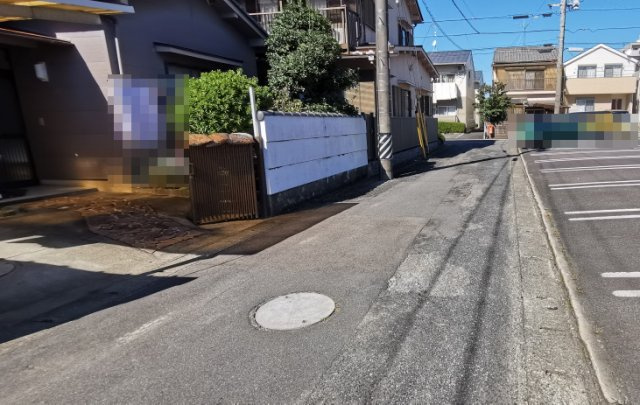 土地　長良子正賀の前面道路含む現地写真
