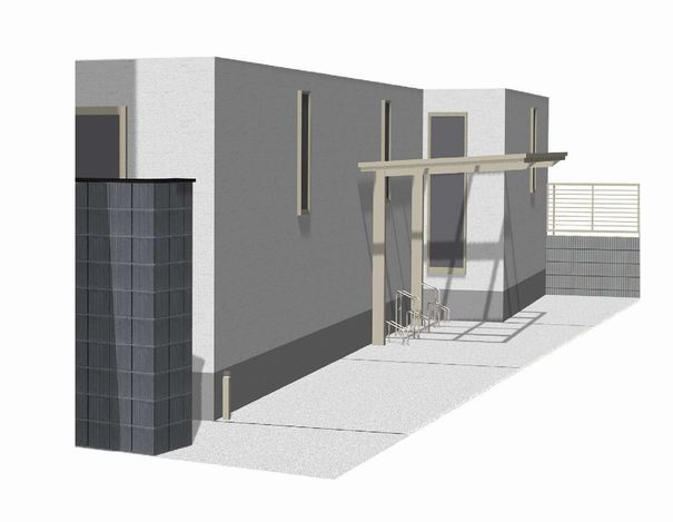 Prendre（プランドール）杉並宮前のその他共用部分|■サイクルストッパー、屋根付き駐輪場（※夜間センサー付き照明あり）■※共用部分はイメージ写真です。完成時に色や素材が異なる場合はございます。現況優先。