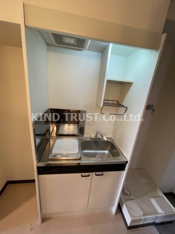 ハイネス川端のキッチン|コンパクトなキッチンで掃除もラクラク