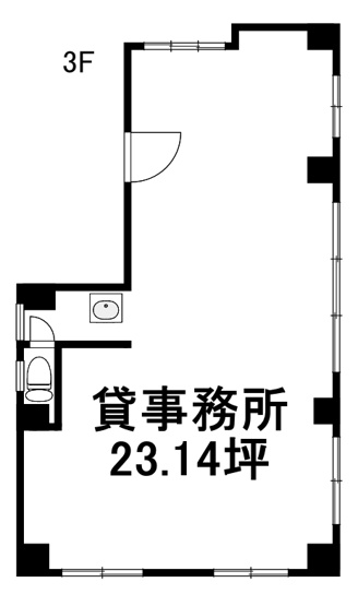 【間取り】 | 貸事務所（３階）