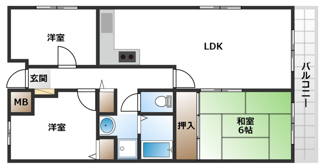 【間取り】 | サンパレス桃山台