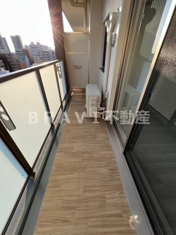 La Douceur谷町（旧 ミラージュパレス谷町ブライト）　BRAVI不動産のバルコニー|【ミラージュパレス谷町ブライト】外からの目が気にならないバルコニーで洗濯物が干せます
