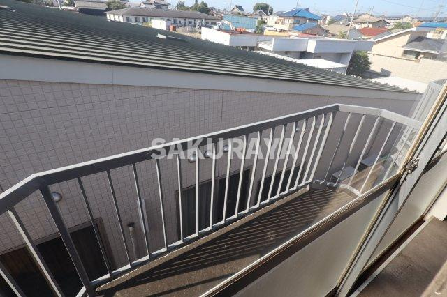 足利市福富町の事務所のバルコニー