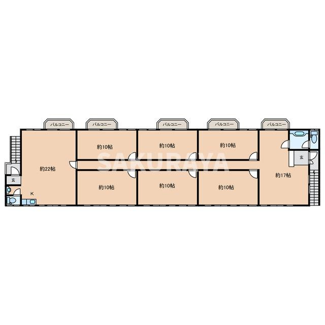 足利市福富町の事務所の間取り