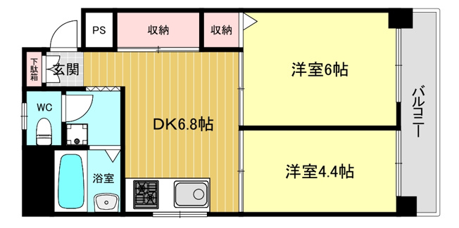 【間取り】 | ハイコート甲子園