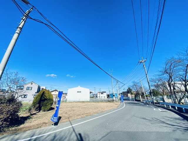 川越市大袋新田　売地の前面道路含む現地写真|眺望良好の閑静な住宅街です。