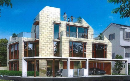 目黒区中町1丁目　売地　2A区画の外観パース|２区画プラン