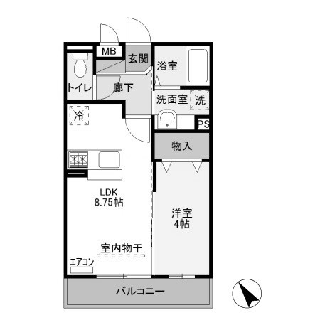 【間取り】 | オペラハウス上大島 A | オペラハウス上大島