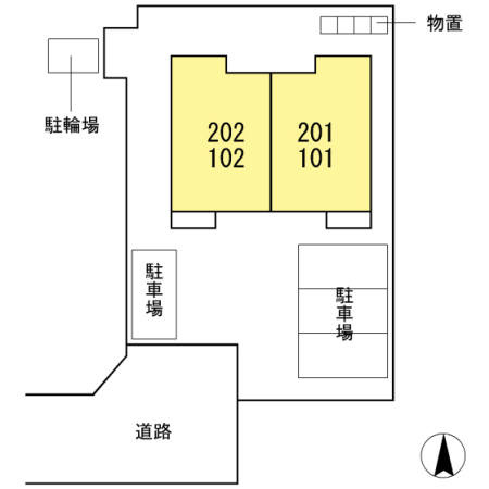 ソレイユ仙北の区画図