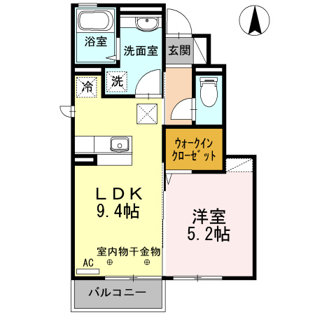 ソレイユ仙北の間取り