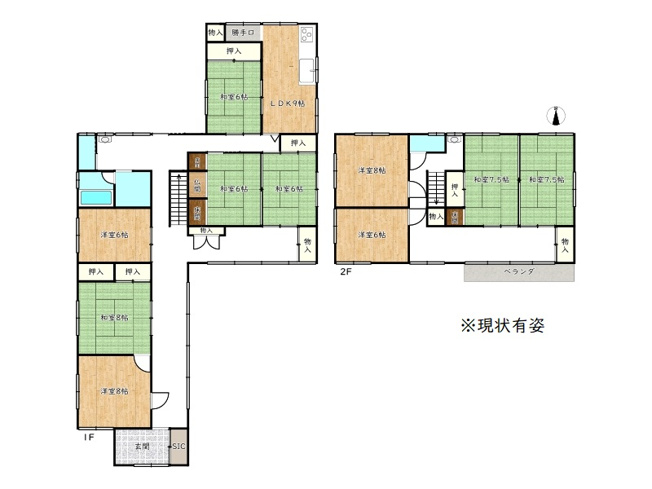 【間取り】 | 姫路市勝原区大谷／中古戸建