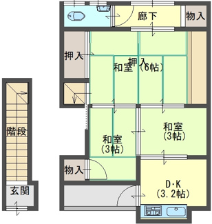 【間取り】 | 森河内野島文化　西棟