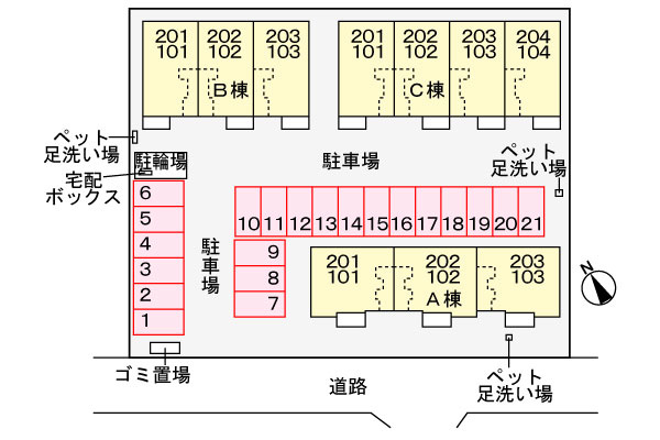 ヴェルドミール緑台Ⅰの区画図