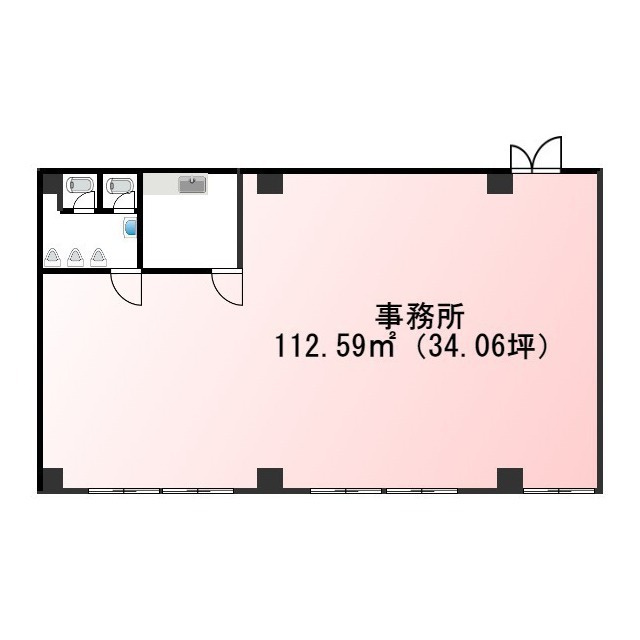 岐阜市栄新町２丁目の店舗事務所の間取り