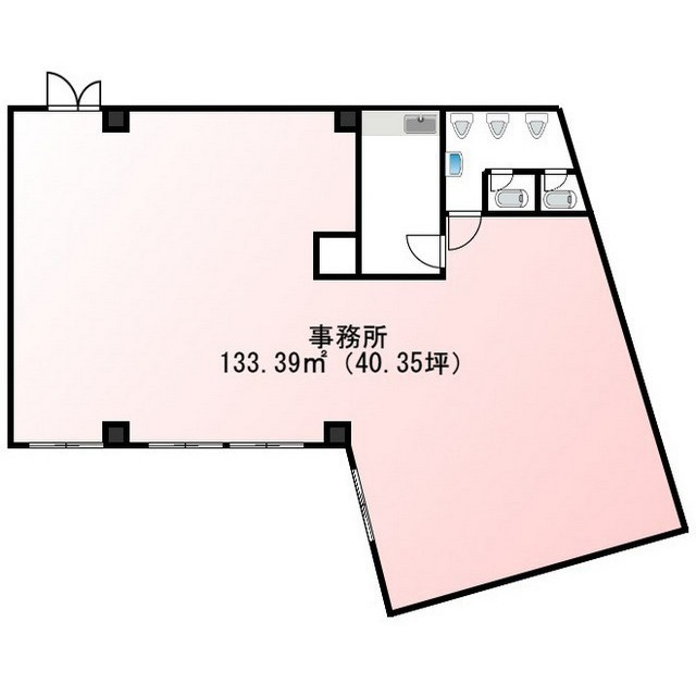 岐阜市栄新町２丁目の店舗事務所の間取り