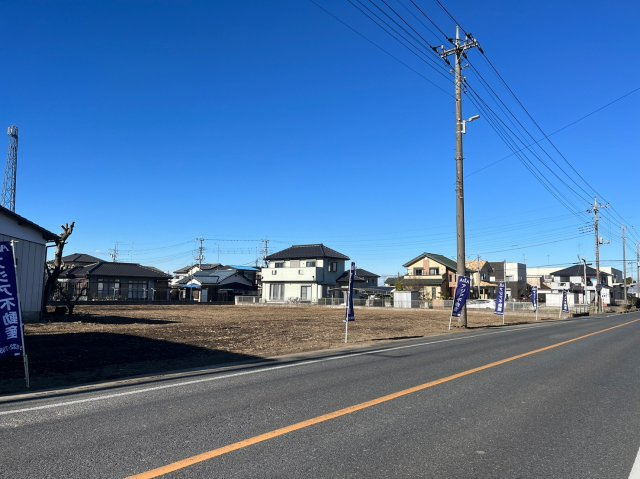 川越市府川　建築条件なし売地　全5区画　【山田小学区】の前面道路含む現地写真
