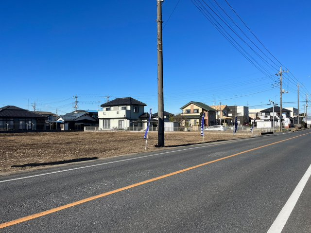 川越市府川　建築条件なし売地　全5区画　【山田小学区】の前面道路含む現地写真
