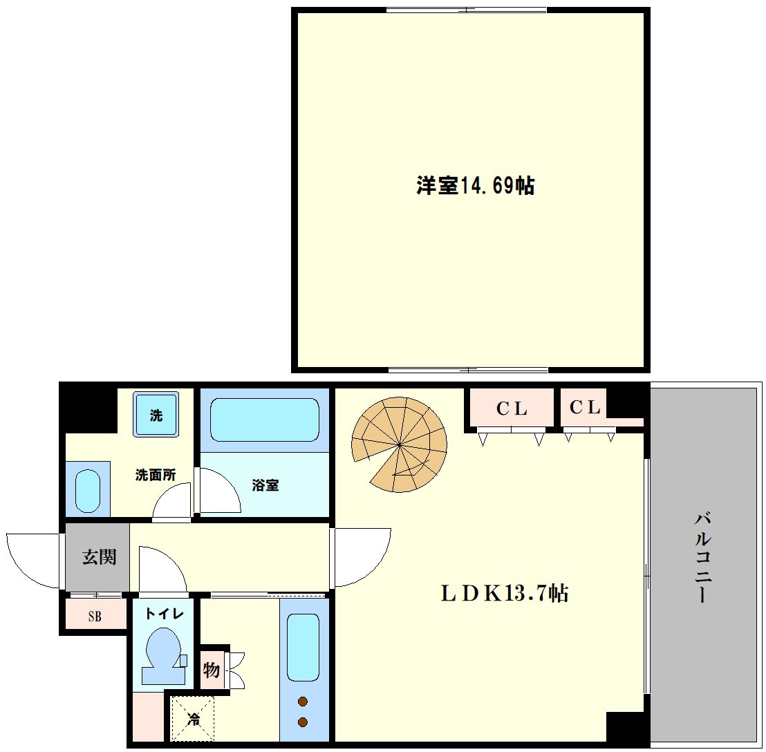 ブラーヴォ扇町の間取り