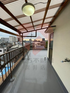 【バルコニー】 | 大阪市阿倍野区王子町３丁目貸家