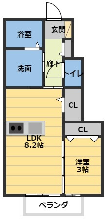 カーサ絆 Ⅱの間取り