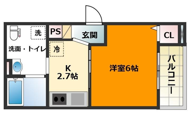 【間取り】 | CRASTINE大蓮北4丁目B