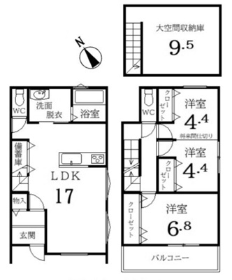 【参考プラン】 | 嵐山谷ヶ辻子町 建築条件付売土地 | 参考プラン 81.77㎡ 2145万円