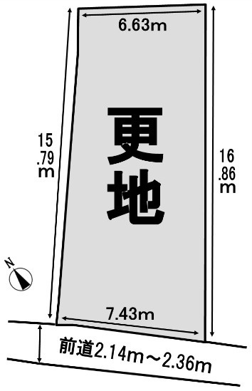 【土地図】 | 嵐山谷ヶ辻子町 建築条件付売土地 | 土地面積 約33.53坪 2480万円