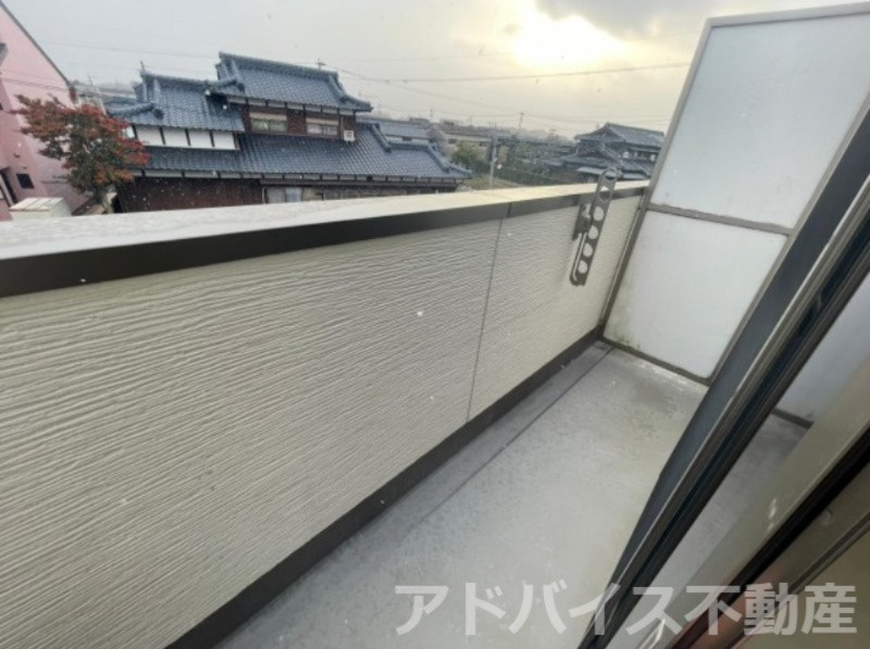 八女郡広川町大字一條のアパートのバルコニー