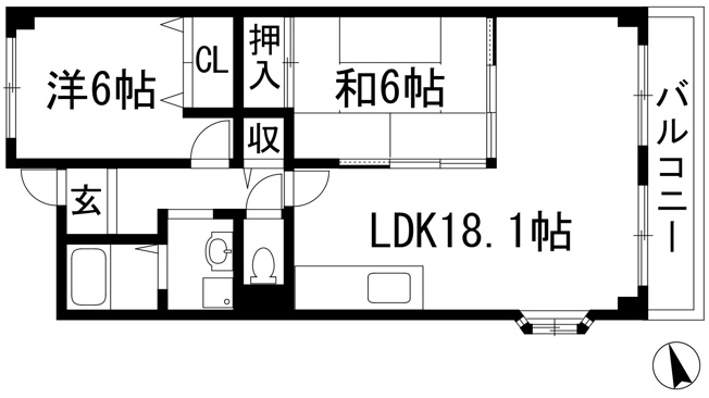 【間取り】 | ラ・メール鉢塚