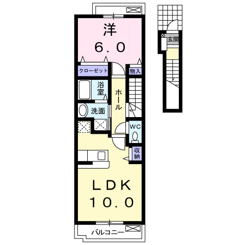 クレメントＢの間取り|間取図