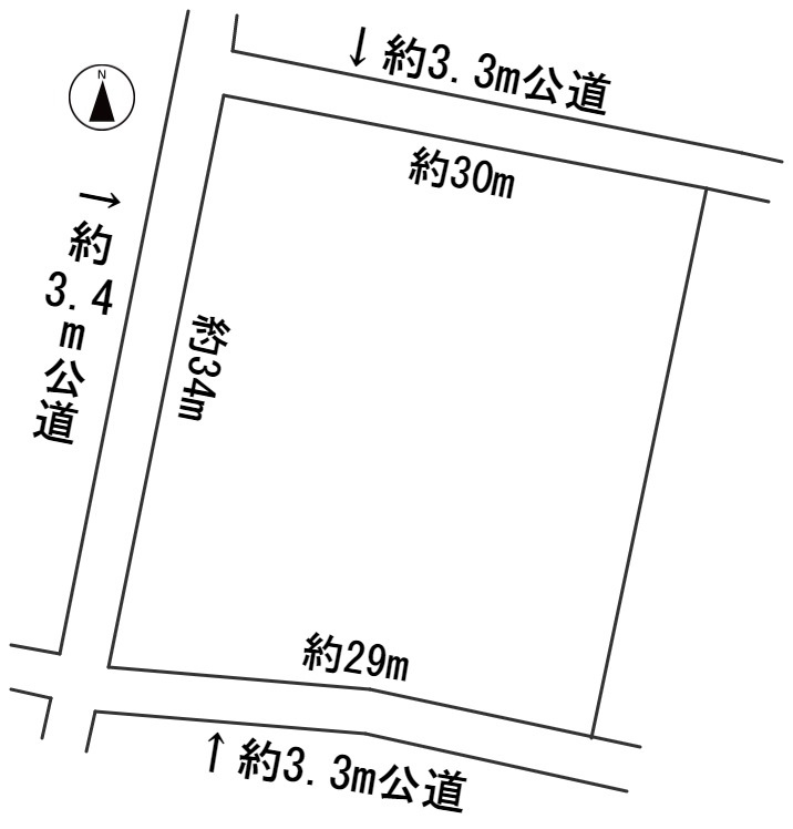 ５９８０５　羽島市小熊町西小熊土地の区画図