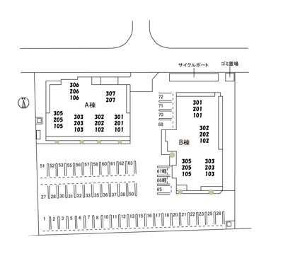 【区画図】 | シャーメゾンステージ古川西　A
