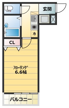 大宮櫛引プラザの間取り|冷蔵庫置き場あり