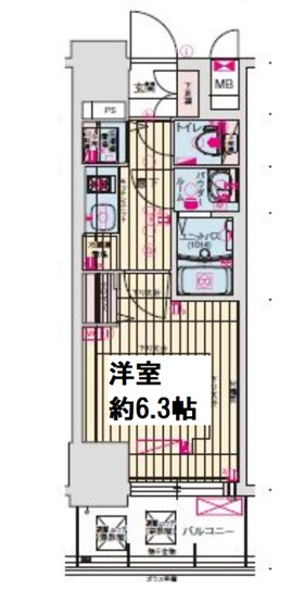 【間取り】 | プレサンス大阪ゲートシティ