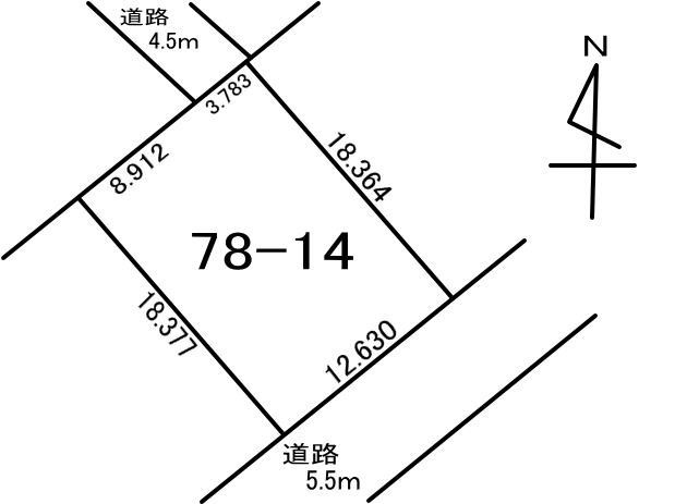 洞爺湖町高砂町78-14　土地